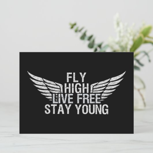 FLY HIGH Custom-Einladung Einladung (Stehend Vorderseite)