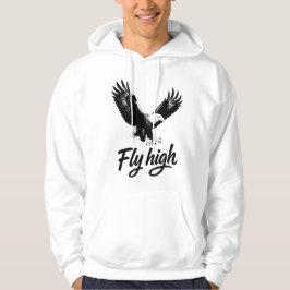 Fly High Eagle Illustration Hoodie