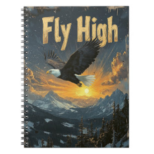Fly High Eagle Journal - Motivierend Notebook Notizblock