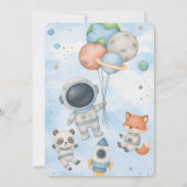 Fly High, Little Astronaut Einladung (Rückseite)