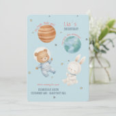 Fly High, Little Astronaut Girl Einladung (Stehend Vorderseite)