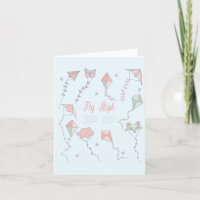 Fly High Little Kite Baby Card