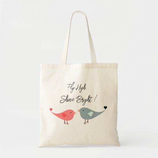 Fly high Modern Uplifting Positive Quote tote bag Tragetasche (Vorne)