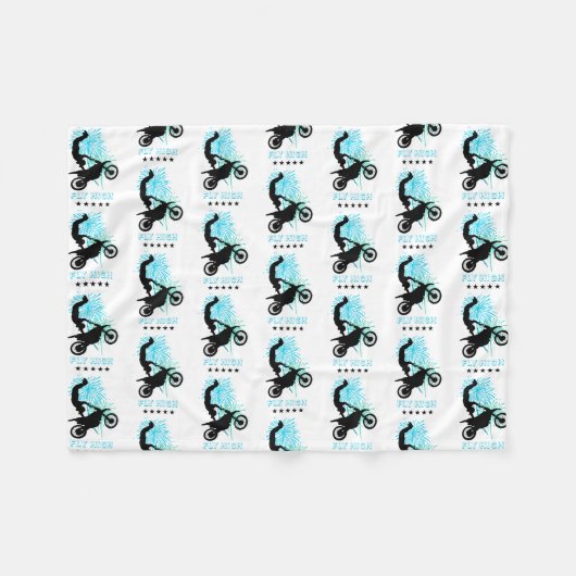 Fly High Motocross Fleecedecke (Vorderseite (Horizontal))