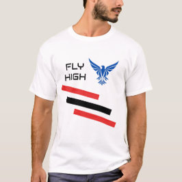 Fly High Unisex T - Shirt mit fett grafischem Adle