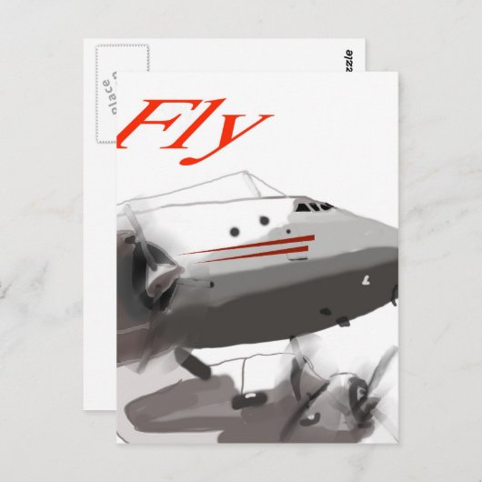 Fly Lockheed Constellation Postkarte (Vorne/Hinten)