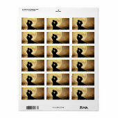 Fly Me to Moon Address Label Adressaufkleber (Vorne)