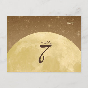 Fly Me to Moon - Tischnummer Card