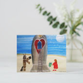 ...Fly Me to The Moon...art by Jutta Gabriel... Postkarte (Stehend Vorderseite)