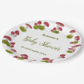 Fly Mushroom Goblincore Garden Garden Baby Dusche Pappteller (Schrägansicht)