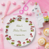 Fly Mushroom Goblincore Garden Green Baby Shower   Pappteller (Party)