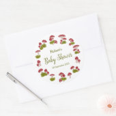 Fly Mushrooms Goblincore Garden Babydusche Runder Aufkleber (Umschlag)