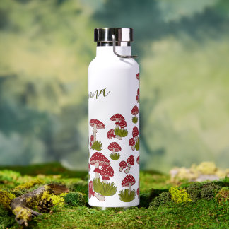 Fly Mushrooms Goblincore Garden Individuelle Name Trinkflasche