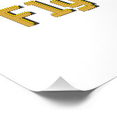 Fly Or Extinct Pixel Art Dinosaur Pilot Fighter Je Poster (Ecke)