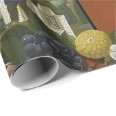 Fly Paris France Vintage Travel Poster Geschenkpapier (Rolleneckpunkt)