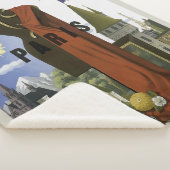 Fly Paris France Vintage Travel Poster Sherpadecke (3/4)