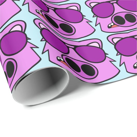 Fly Pig Geschenkpapier (Rolleneckpunkt)