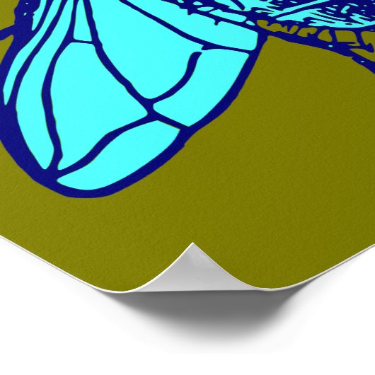 Fly Pop Art Poster (Ecke)