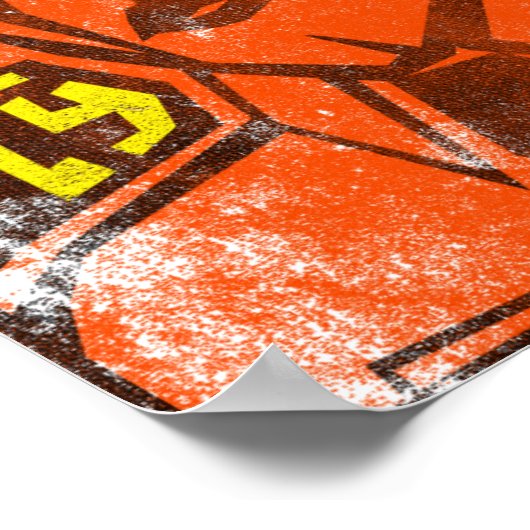 FLY ROCKET RED POSTER (Ecke)