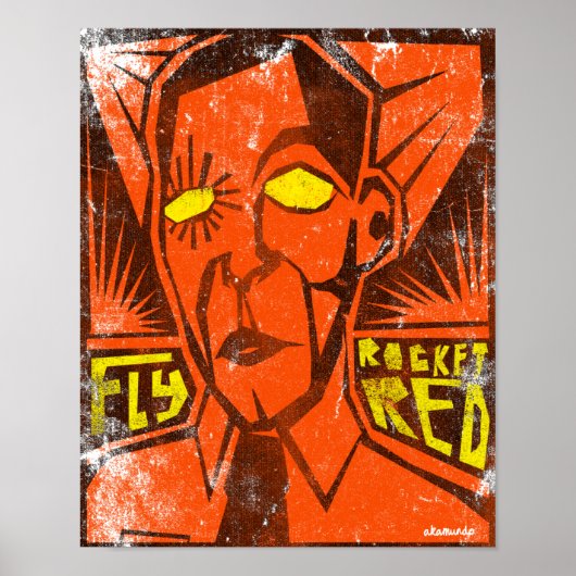 FLY ROCKET RED POSTER (Vorne)