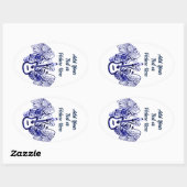 Fly, Rock'n'Roll_ Ovaler Aufkleber (Blatt)