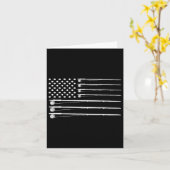 Fly Rod Fishing American Flag Karte (Gelbe Blume)