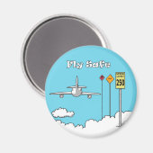 "Fly Safe" Magnet (Vorderseite/Rückseite)
