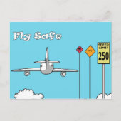 "Fly Safe" Postkarte (Vorderseite)