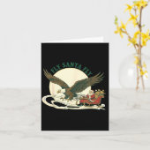 Fly Santa Fly Christmas, Santa Football Karte (Gelbe Blume)