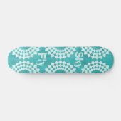 Fly Sky Moderne Typografie Blue Mandala Skateboard (Horizontal)