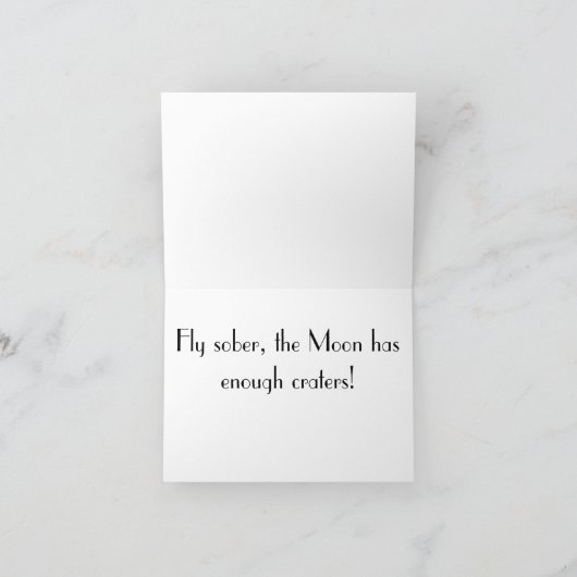 Fly Sober Karte (Innenseite)