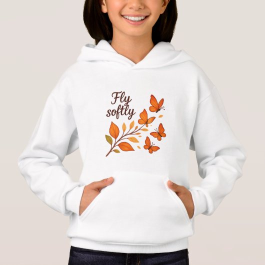 Fly Softly Girl's Hoodie (Vorderseite)