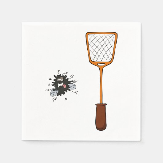 Fly Swat Dead Insect Paper Napkins Serviette (Vorderseite)