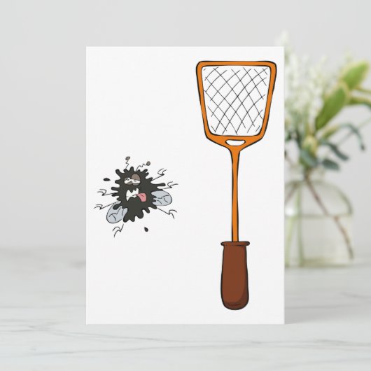 Fly Swat Einladungen (Stehend Vorderseite)