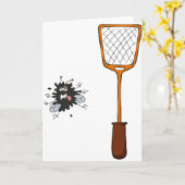 Fly Swat Grußkarten Karte (Gelbe Blume)