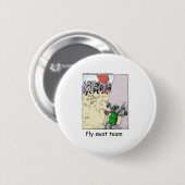 Fly Swat Team Funny Police Geschenke & Sammlerstüc Button (Vorne & Hinten)