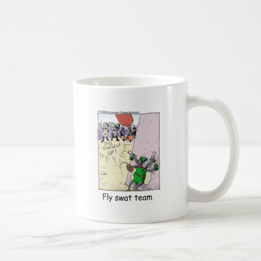 Fly Swat Team Funny Police Geschenke & Sammlerstüc Kaffeetasse (Rechts)