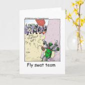 Fly Swat Team Funny Police Geschenke & Sammlerstüc Karte (Gelbe Blume)