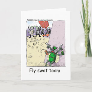 Fly Swat Team Funny Police Geschenke & Sammlerstüc Karte
