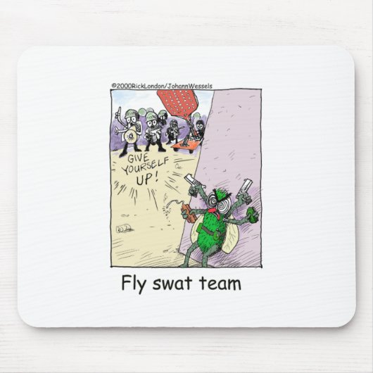 Fly Swat Team Funny Police Geschenke & Sammlerstüc Mousepad (Vorne)