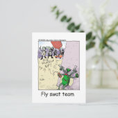 Fly Swat Team Funny Police Geschenke & Sammlerstüc Postkarte (Stehend Vorderseite)