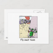 Fly Swat Team Funny Police Geschenke & Sammlerstüc Postkarte (Vorne/Hinten)