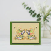 Fly Swatter Postkarte (Stehend Vorderseite)