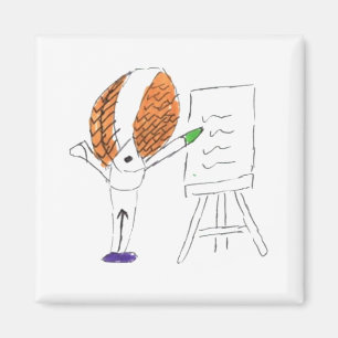 Fly Teacher Square Magnet