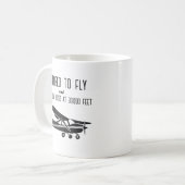 Fly & Tell Vater Jokes, Funny Aviation Kaffeetasse (Vorderseite Links)