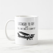 Fly & Tell Vater Jokes, Funny Aviation Kaffeetasse (Links)