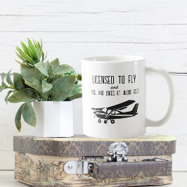 Fly & Tell Vater Jokes, Funny Aviation Kaffeetasse