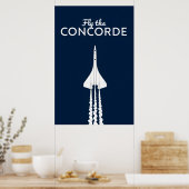 Fly the Concorde iconic supersonic jet airplane  Poster (Küche)