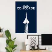 Fly the Concorde iconic supersonic jet airplane  Poster (Heimbüro)