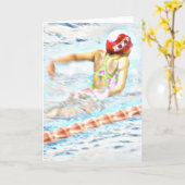 "FLY Through LIFE" Karte für Schwimmer (Gelbe Blume)